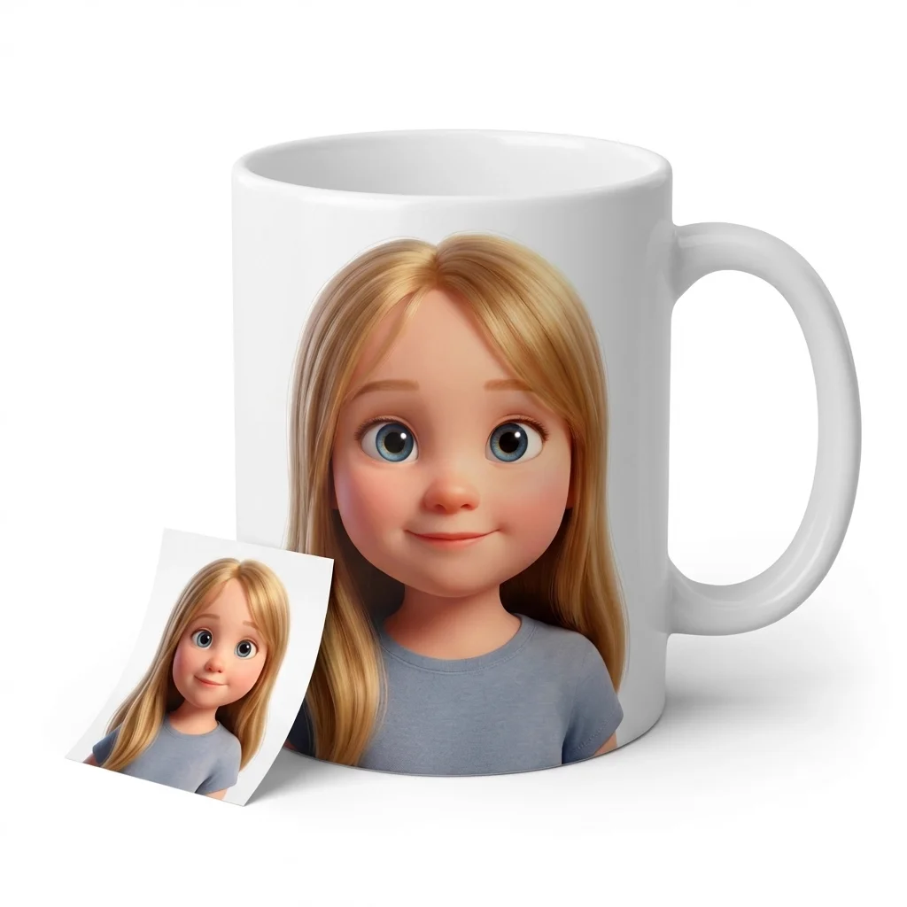 Personalisierte Keramik-Tasse mit KI-Charakter