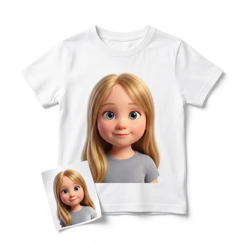 Personalisierte Kinder T-Shirt mit KI-Charakter