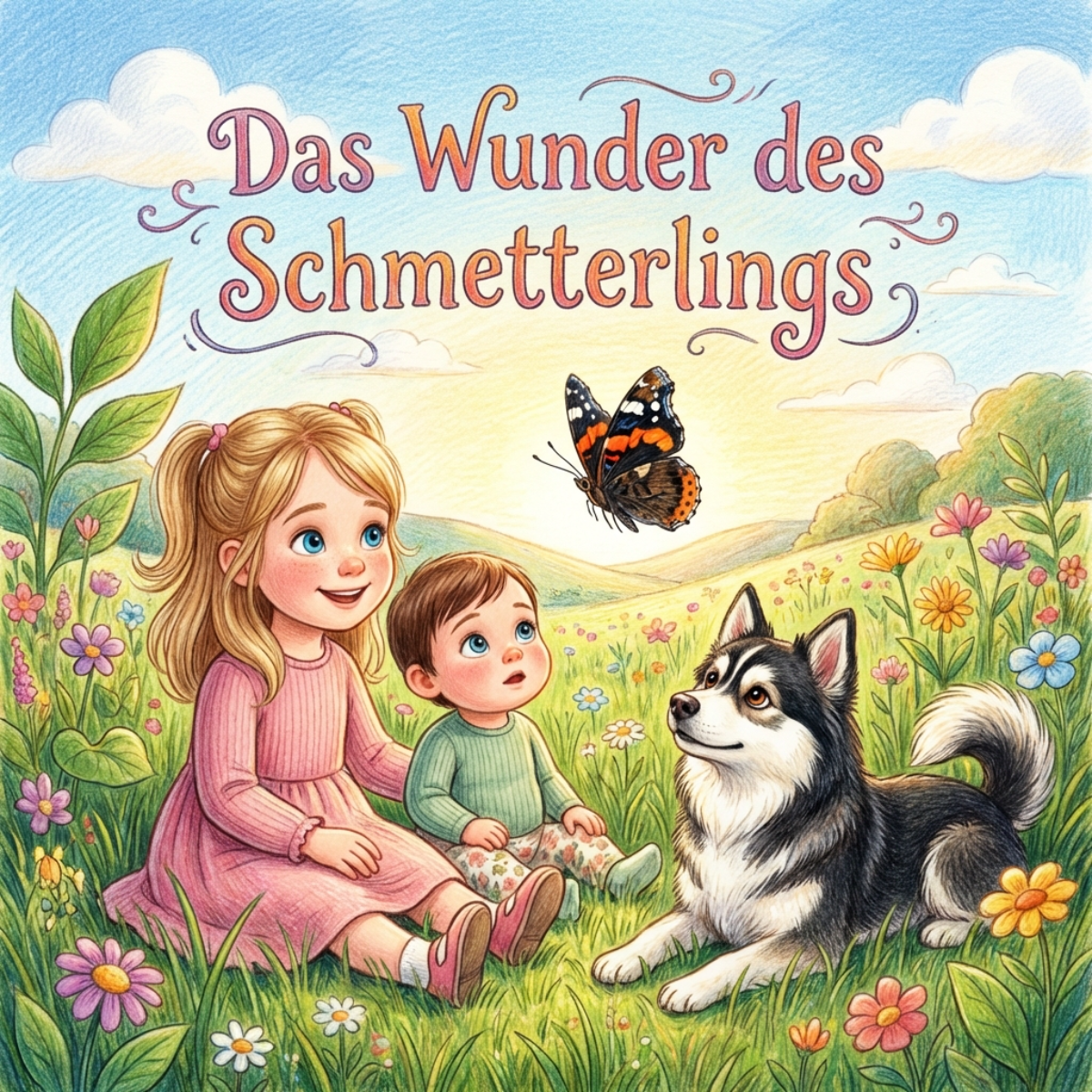 Personalisiertes Bilderbuch im Stil Buntstift — Cover