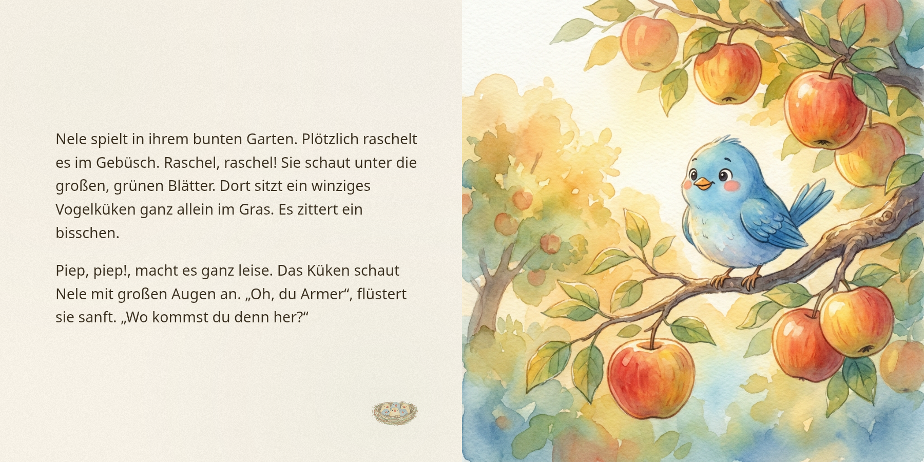 Personalisiertes Bilderbuch im Stil Aquarell — Innenseite