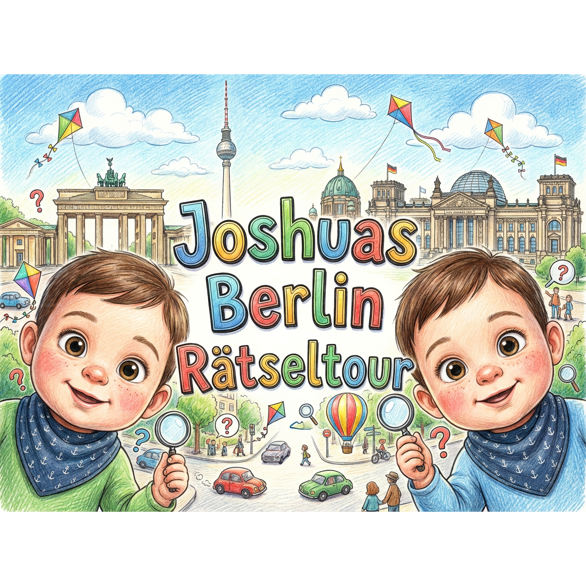 Personalisiertes Entdecker-Rätsel im Stil Buntstift — Cover