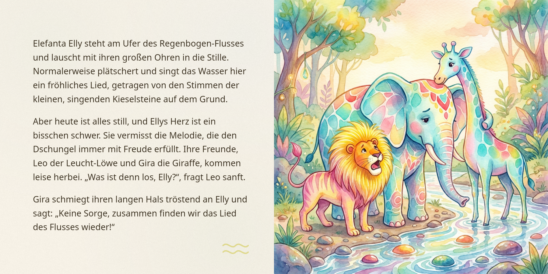 Personalisierte Zauberzeichnung im Stil Aquarell — Innenseite